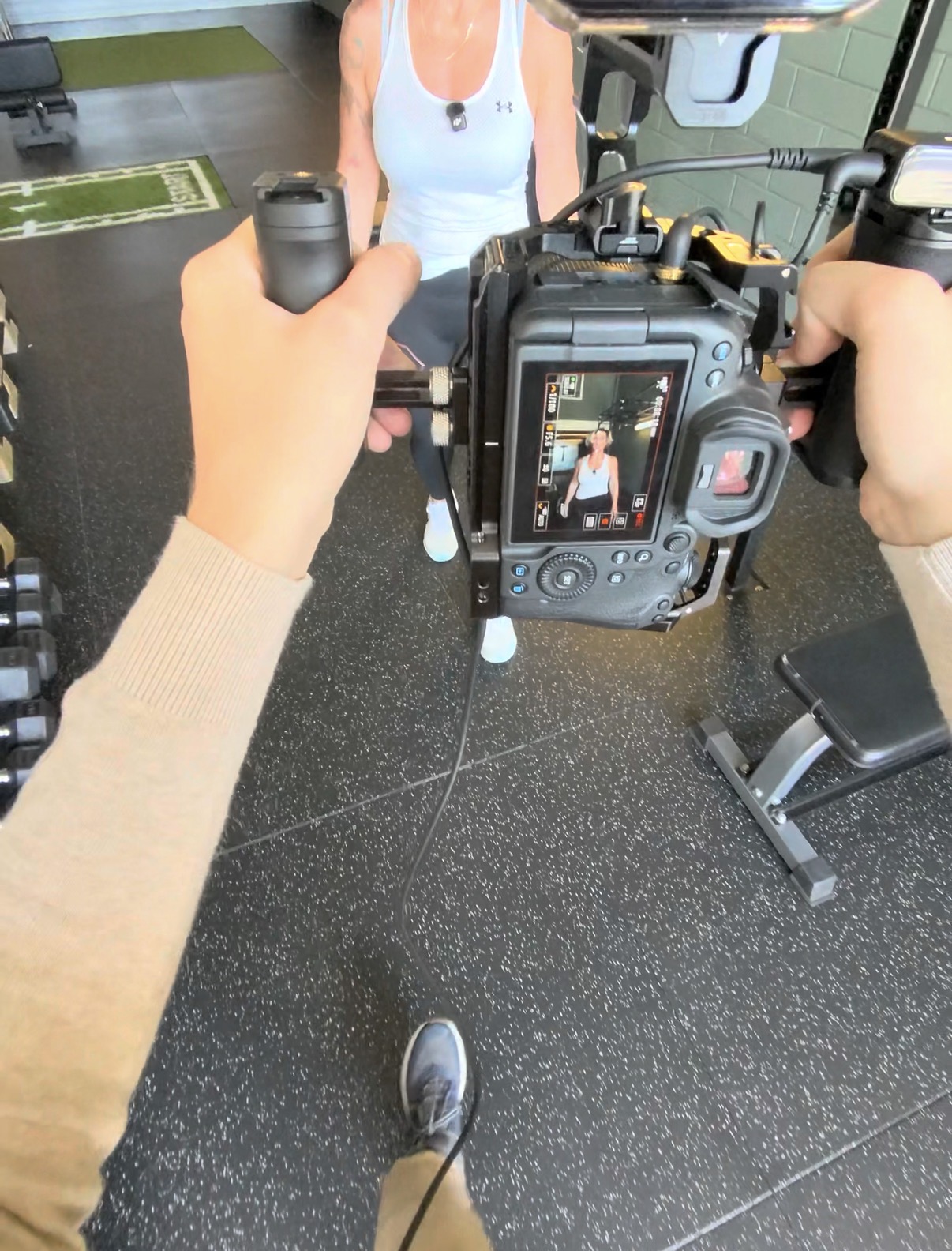 Filmen van een advertentievideo bij GymBOL